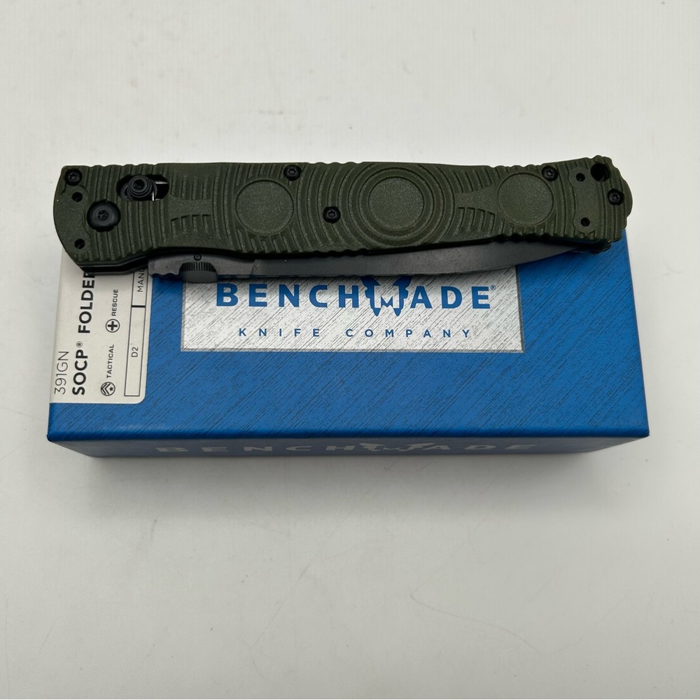 Benchmade SOCP CF Elite. Axis Lock. Discontinued. Green Handle. NEW IN BOX. - Picture 2 of 4